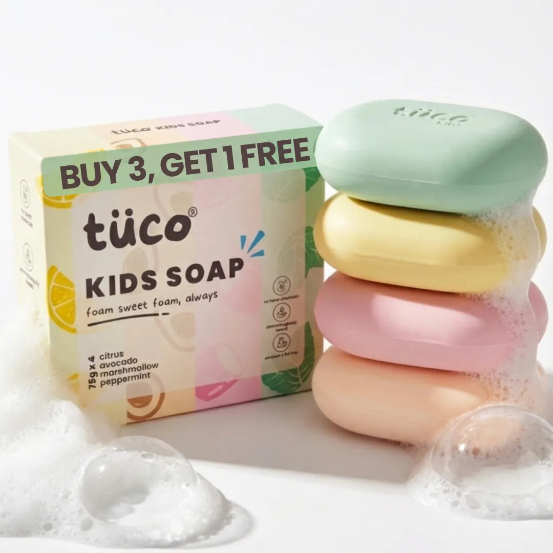 Kids Daily Soap Pack of 4 — Gentle Natural Soap Bars for Daily Use | Tuco Kids