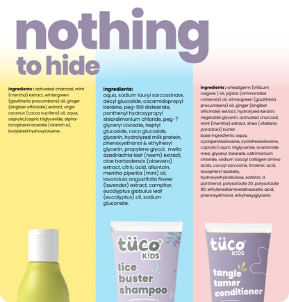 Lice Fighter Combo: Lice Shampoo 100ml + Hair Oil 100ml + Conditioner 100g — image 6 | Tuco Kids