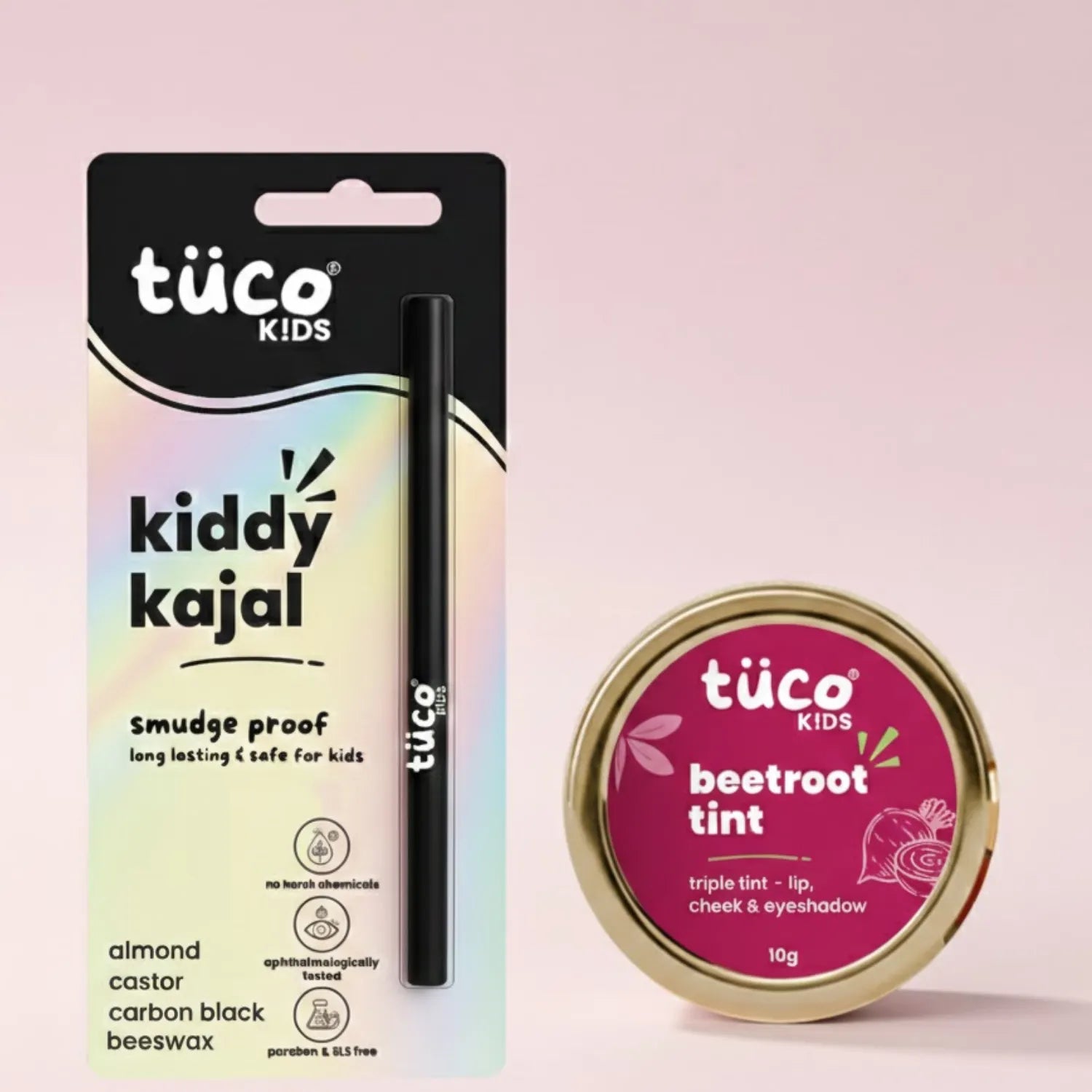 Makeup Essentials Kit: Kajal + Beetroot Tint — natural kids skincare | Tuco Kids