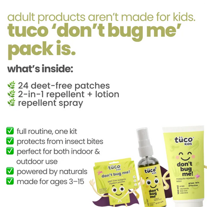 Mosquito Protection Pack (Lotion + Spray + Patches) — key ingredients | Tuco Kids