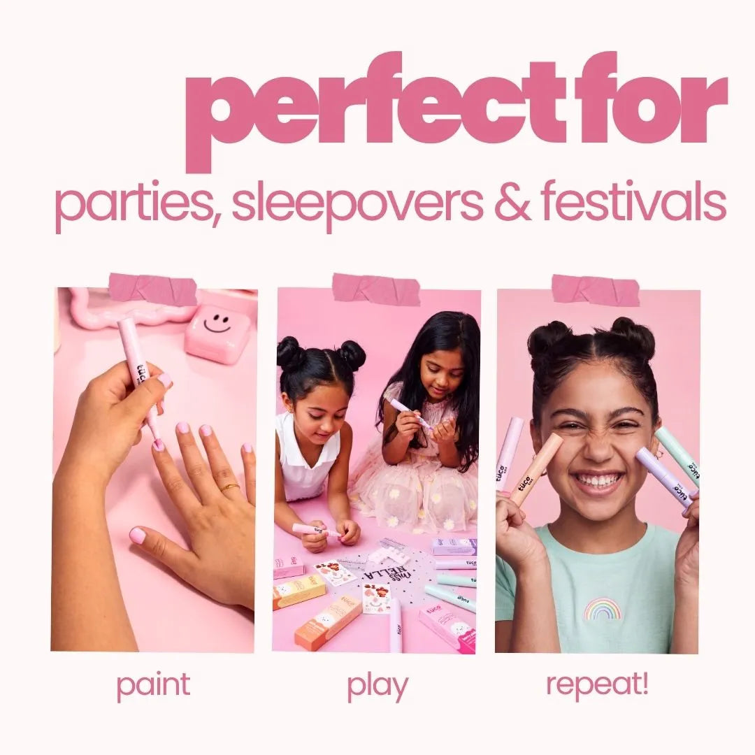 Nail Paint Brush Pen - Berry Pink — perfect for parties and sleepovers | Tuco Kids