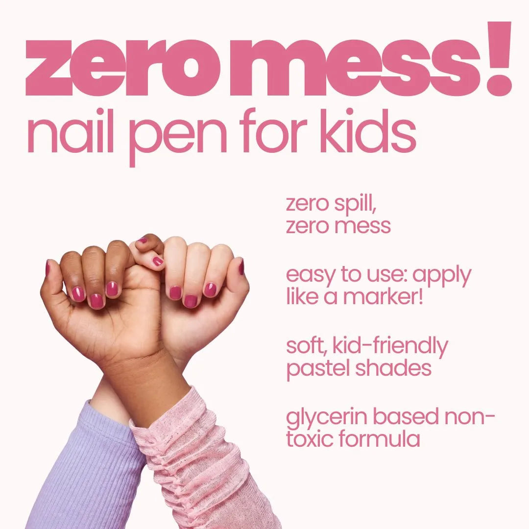Nail Paint Brush Pen - Berry Pink — zero-mess features overview | Tuco Kids
