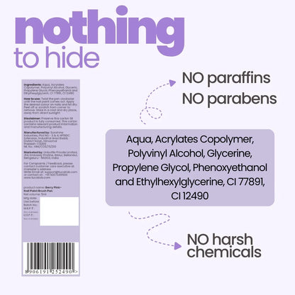 Nail Paint Brush Pen - Fairy Purple — ingredients & nothing to hide label | Tuco Kids