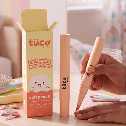 Nail Paint Brush Pen - Soft Peach — twist-up pen applied to nails | Tuco Kids