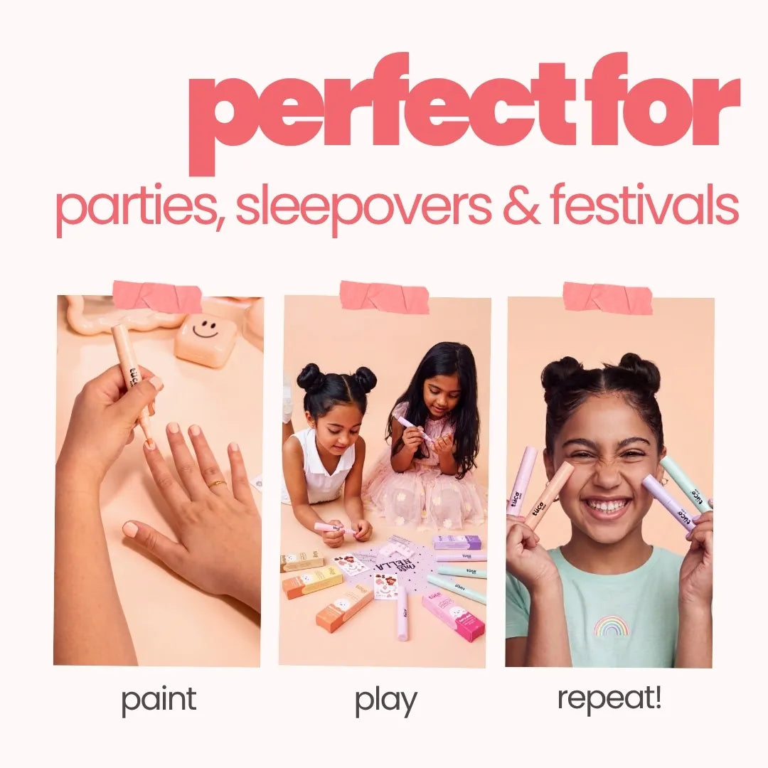 Nail Paint Brush Pen - Soft Peach — perfect for parties and sleepovers | Tuco Kids