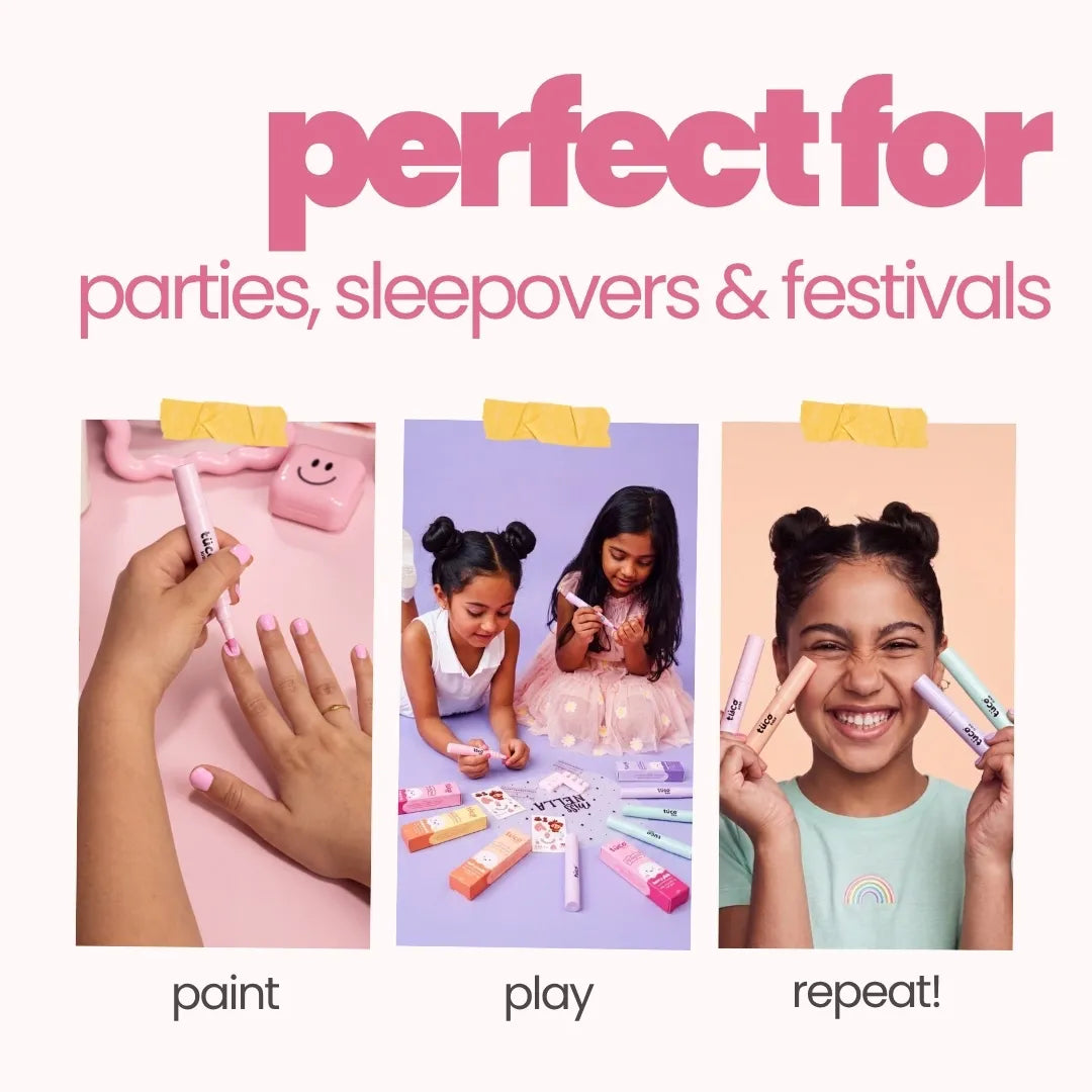 Nail Paint Brush Pens - Set of 4 — perfect for parties, sleepovers and festivals | Tuco Kids