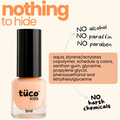 Nailed It Orange Nail Paint | Tuco Kids