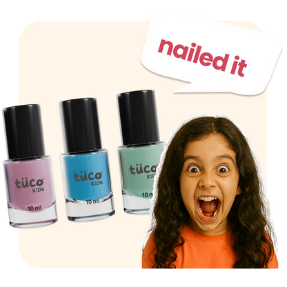 Nailed It: Water-Based Peel-Off Nail Paints (Pack of 3) — natural kids skincare | Tuco Kids