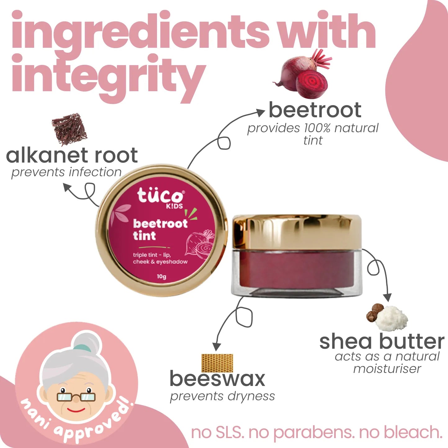 Natural Beetroot Lip Cheek Tint For Kids | safe for children