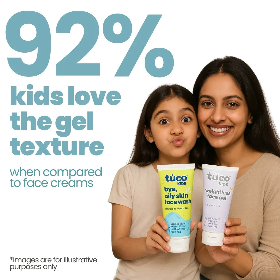 Non-greasy face Wash + Face Gel Combo — how to use | Tuco Kids