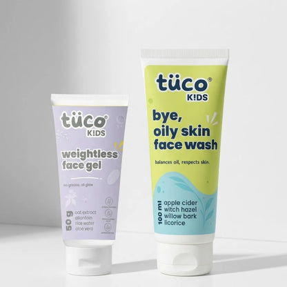 Non-greasy face Wash + Face Gel Combo — natural kids skincare | Tuco Kids