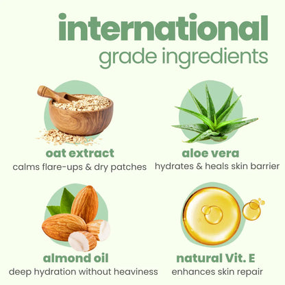 Oat Body Lotion for Kids — key ingredients oat extract, aloe vera, almond oil and natural vitamin E | Tuco Kids