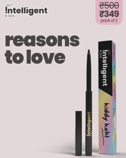 Looking for a safe, non-toxic eyeliner for kids? Tuco Kids Kiddy Kohl, crafted for kids aged 3+, is infused with Castor Oil to nourish lashes, Carbon Black for bold pigment, and Beeswax for a smooth glide. Gentle on sensitive eyes and skin, it’s free from harsh chemicals and delivers long-lasting color and definition. Perfect for worry-free use!








