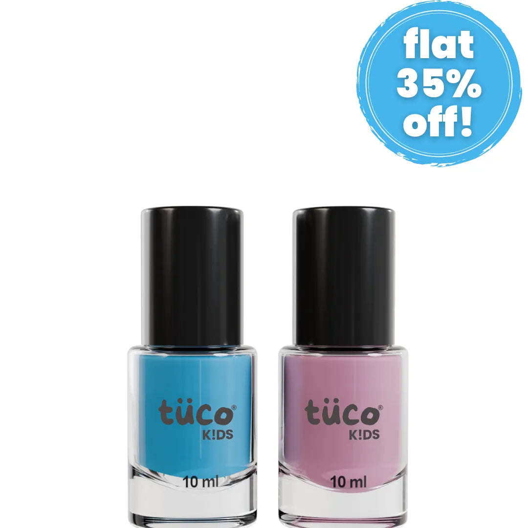 Water based nail paint for kids Pack of 2 — natural kids skincare | Tuco Kids