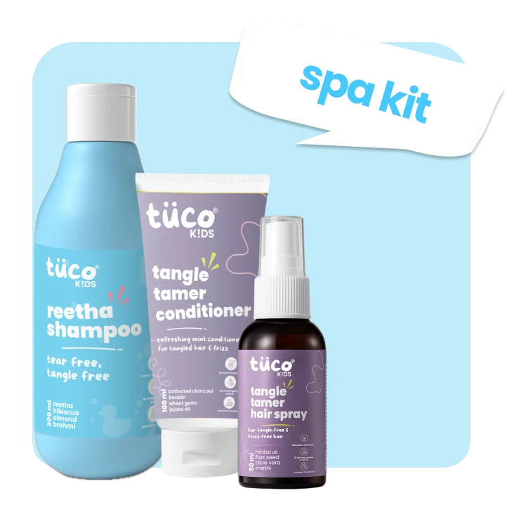 Spa Kit: Shampoo 100ml + Conditioner 100g + Hair Detangler Spray 50ml — natural kids skincare | Tuco Kids