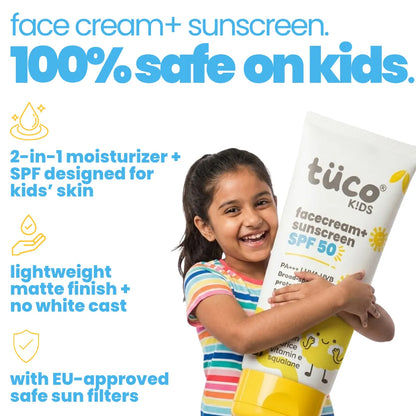 Tuco Kids SPF 50 Sunscreen 50g — Lightweight Non-Sticky Sun Protection for Kids | Tuco Kids