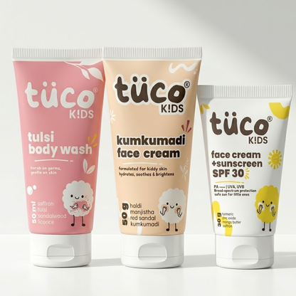 Summer Travel Skincare Kit for Kids — Sunscreen, Moisturiser & Body Care | Tuco Kids