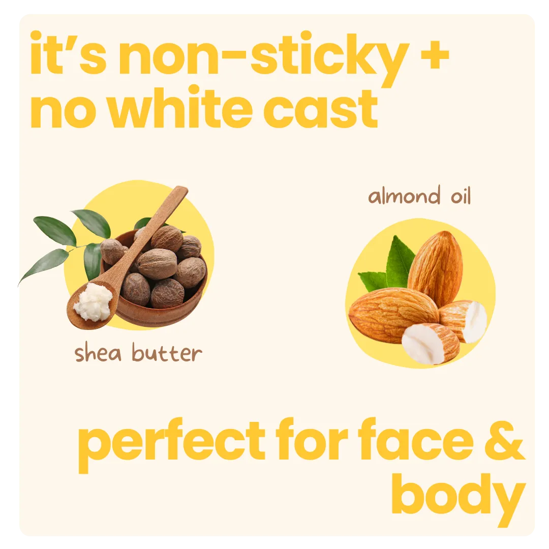 Tuco Kids Sun Plus Lotion SPF 30 - non-sticky no white cast formula with shea butter and almond oil, perfect for face and body for kids