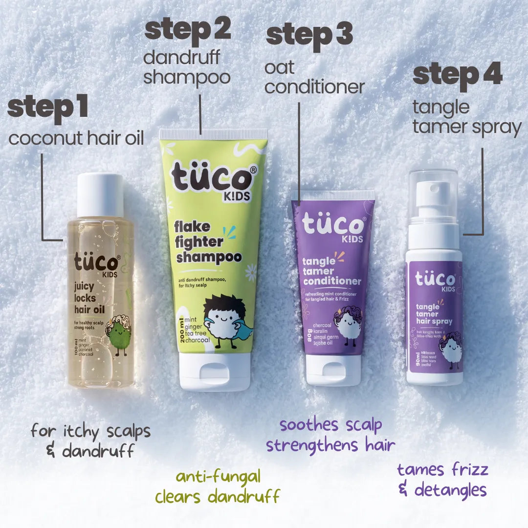 Ultimate Winter Dandruff Hair Pack — 4-step hair routine for kids | Tuco Kids