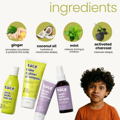 The Safe Dandruff Regimen — before and after results | Tuco Kids