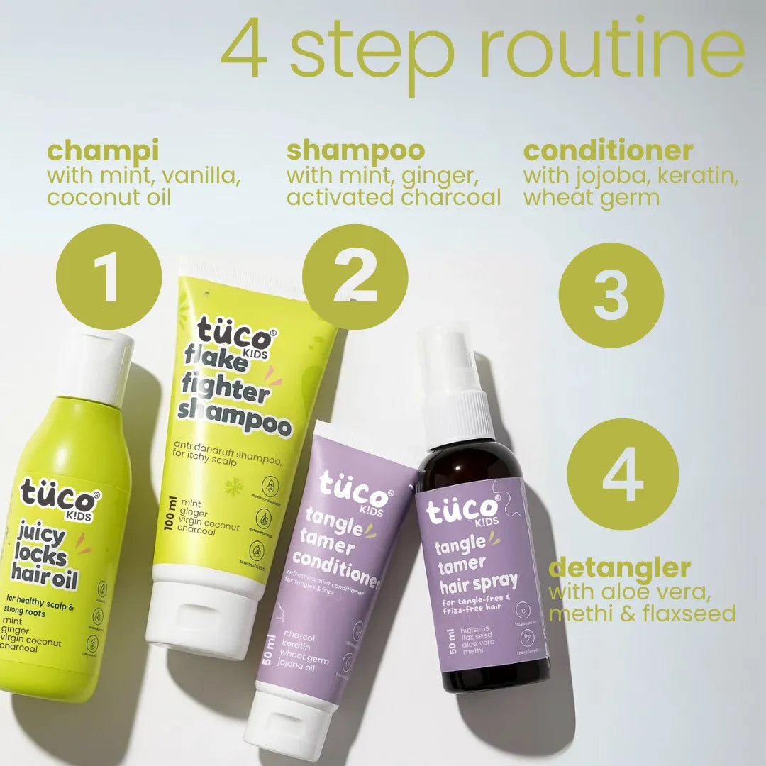 The Safe Dandruff Regimen — key ingredients | Tuco Kids