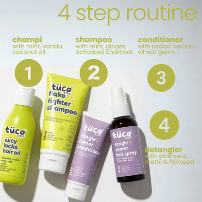 The Safe Dandruff Regimen — key ingredients | Tuco Kids
