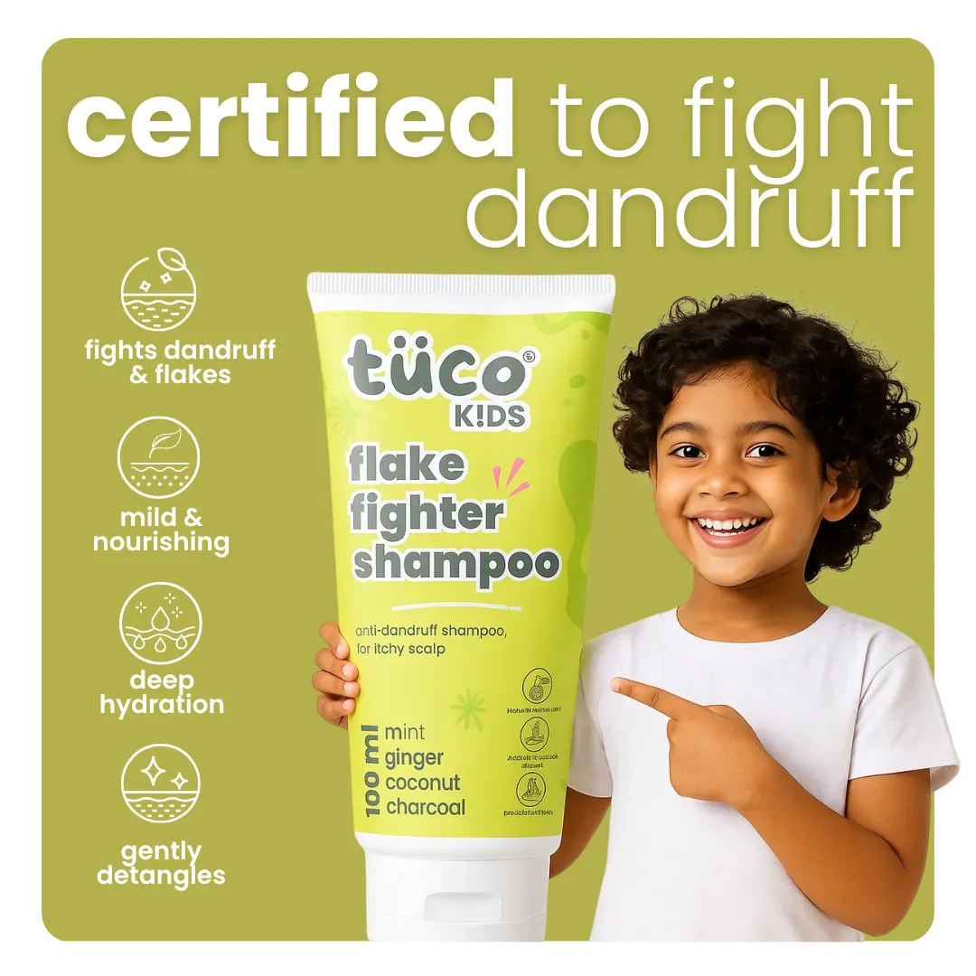 The Safe Dandruff Regimen — safe for kids ingredients | Tuco Kids