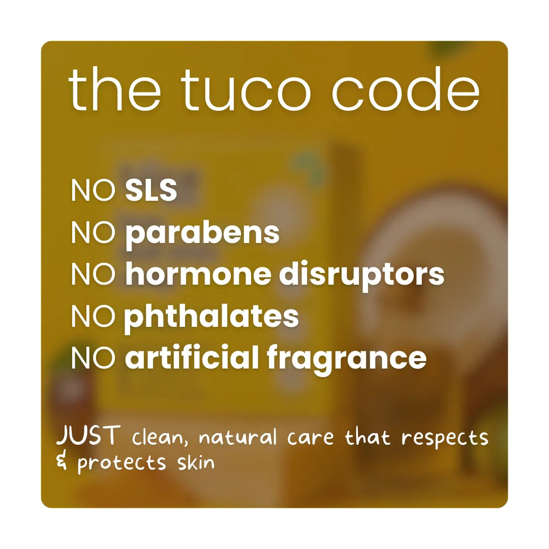 The Tuco code for kids soap – no SLS, parabens, hormone disruptors, phthalates or artificial fragrance