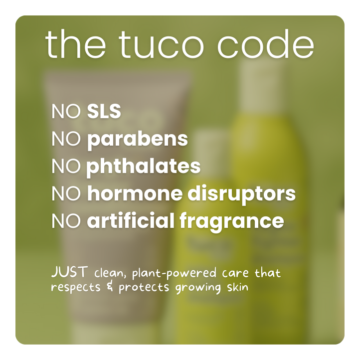 Free from toxins, harsh chemicals, and hormone disruptors - made with natural and gentle ingredients - safe for kids to use everyday. 