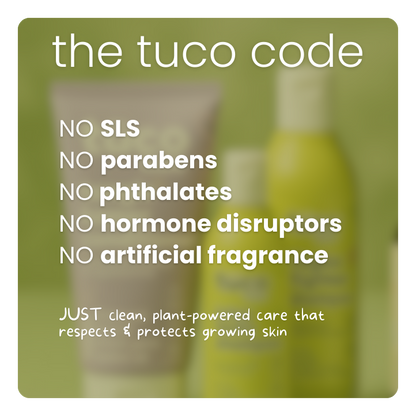 Free from toxins, harsh chemicals, and hormone disruptors - made with natural and gentle ingredients - safe for kids to use everyday. 