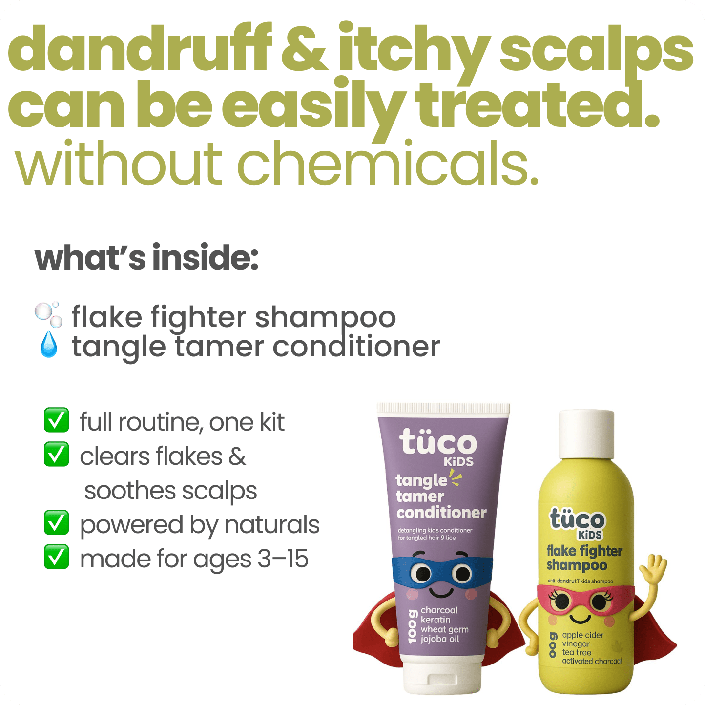 Anti - Dandruff Kit for Kids: Complete Haircare - Tuco Kids