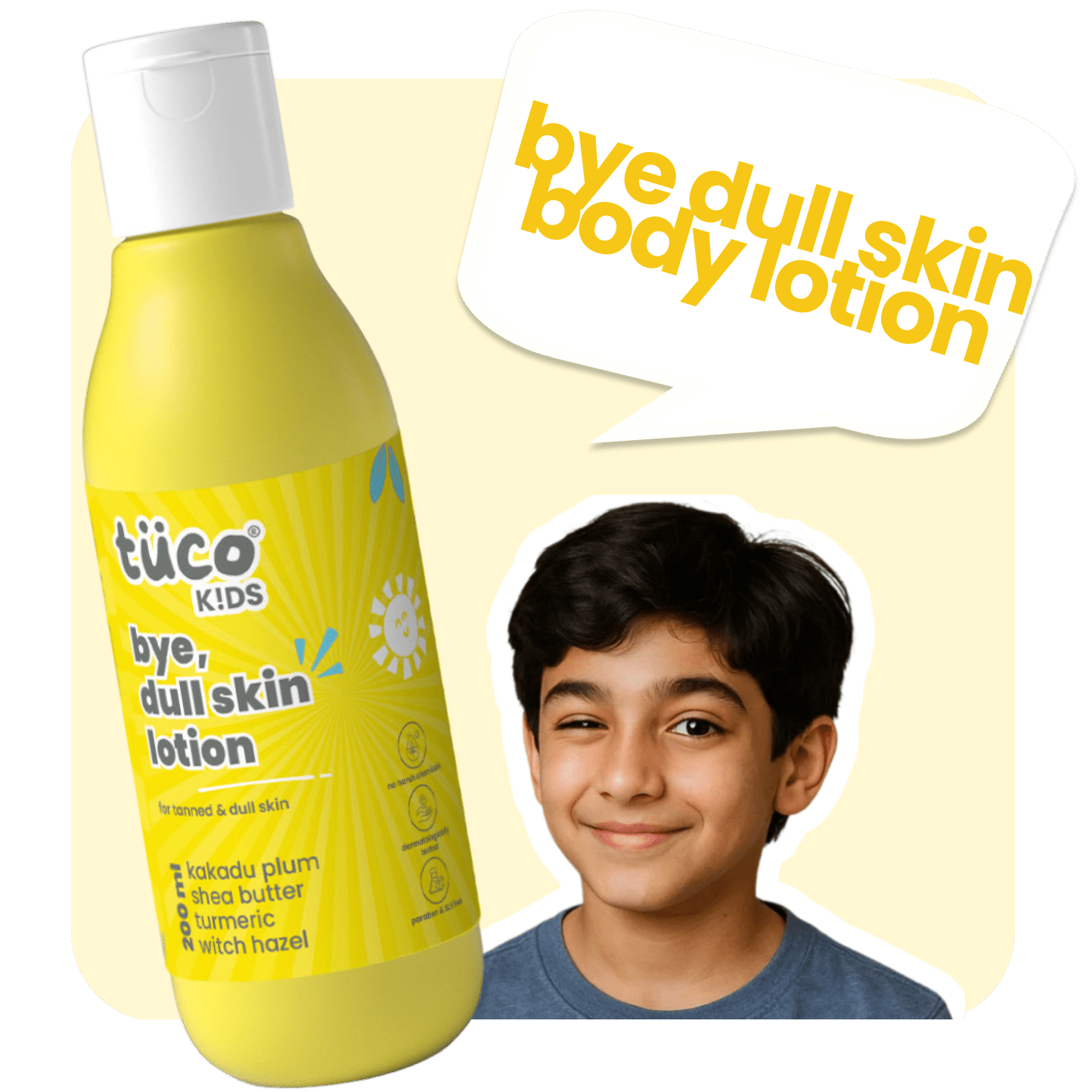 Bye, Dull Skin Body Lotion for Kids - 200 ml - Tuco Kids