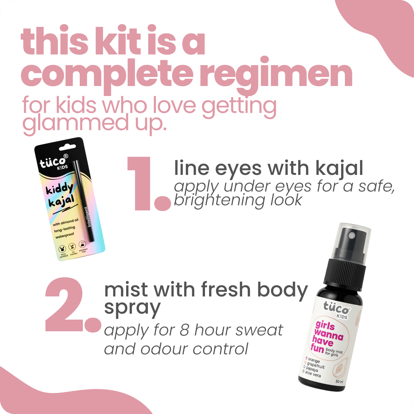 Everyday Essentials Natural Body Mist + Kajal for Kids - Tuco Kids