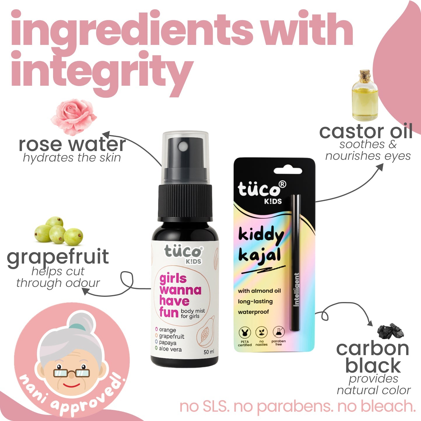 Everyday Essentials Natural Body Mist + Kajal for Kids - Tuco Kids