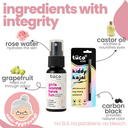 Everyday Essentials Natural Body Mist + Kajal for Kids - Tuco Kids