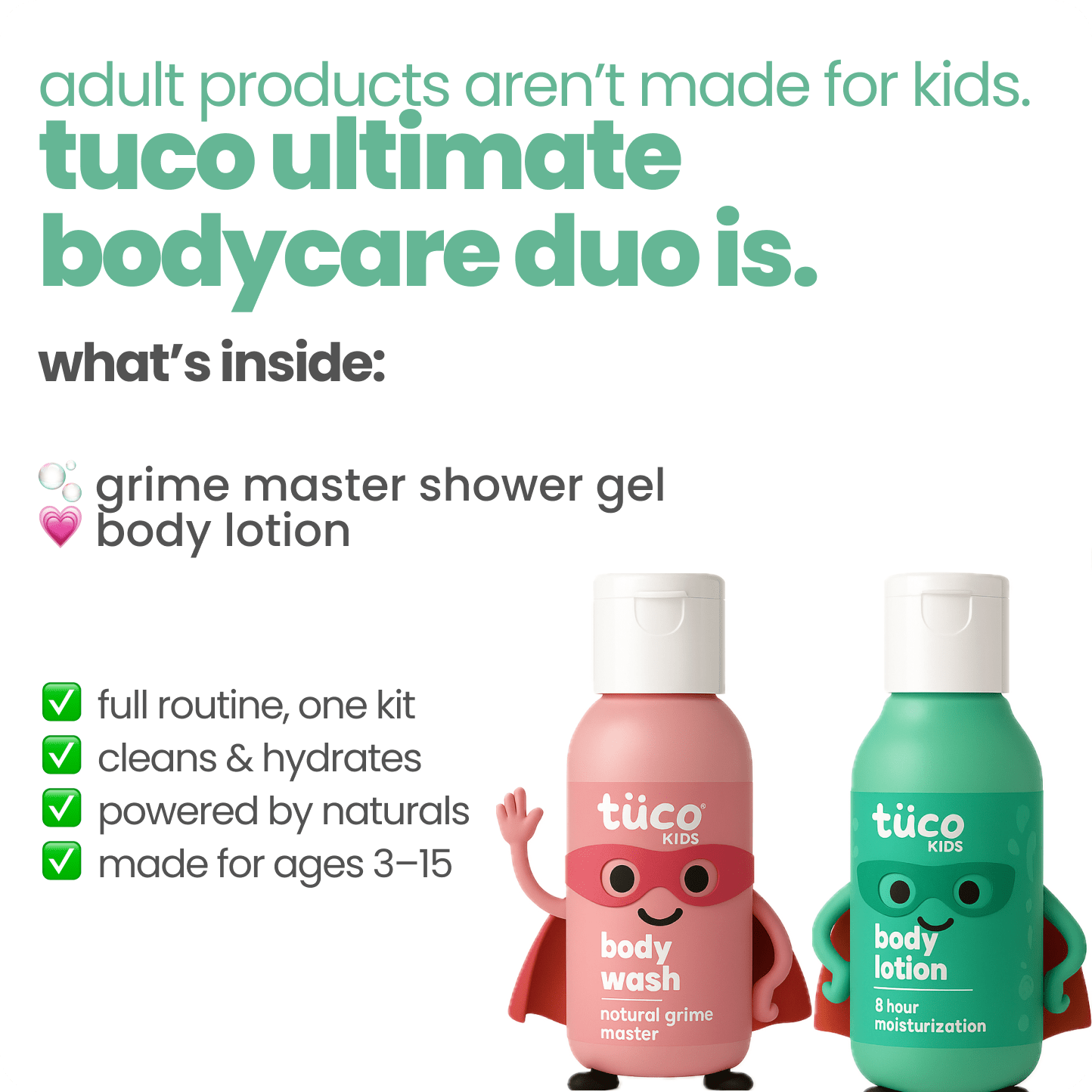 Everyday Natural Bodycare - Shower Gel + Lotion - Tuco Kids