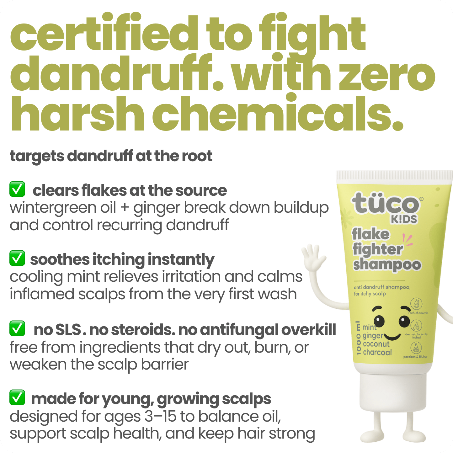 Flake Fighter Anti Dandruff Shampoo 100 ml! - Tuco Kids