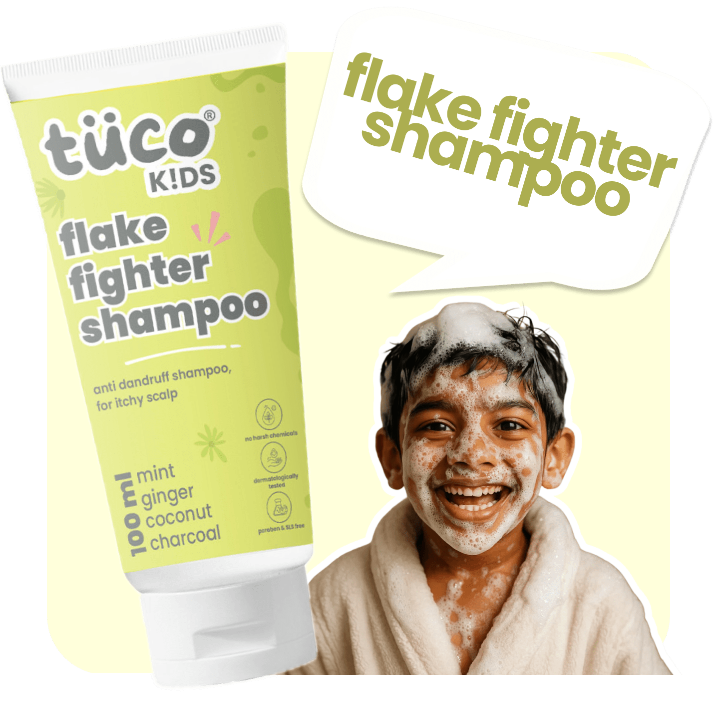 Flake Fighter Anti Dandruff Shampoo 100 ml! - Tuco Kids