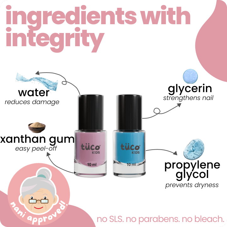 kid safe makeup gift pack - natural tint + nail paint - Tuco Kids