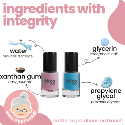 kid safe makeup gift pack - natural tint + nail paint - Tuco Kids