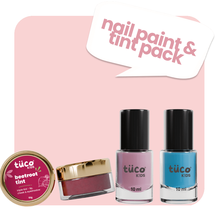 kid safe makeup gift pack - natural tint + nail paint - Tuco Kids