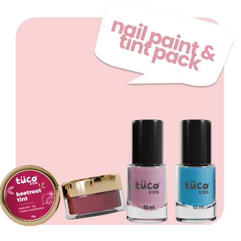 kid safe makeup gift pack- natural tint + nail paint