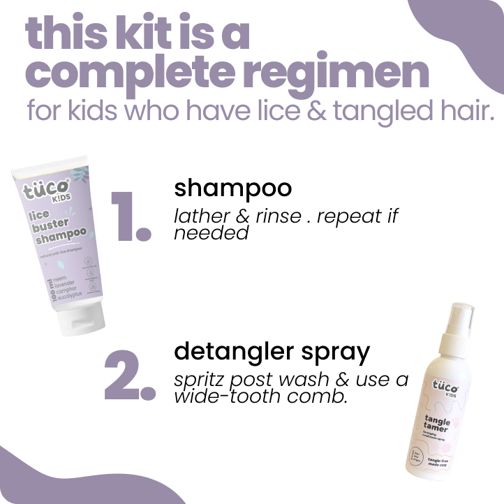 natural lice shampoo + hair detangler for kids - Tuco Kids