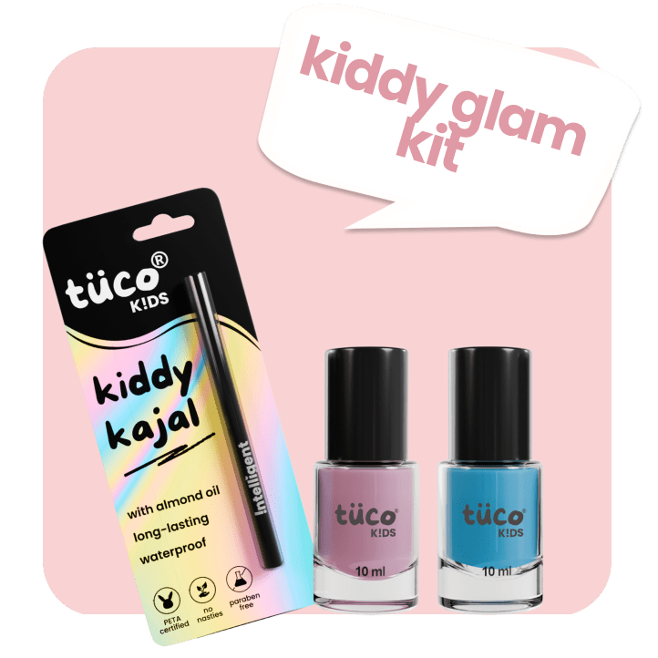 nontoxic makeup kit for kids - Nail Paint + Kajal - Tuco Kids