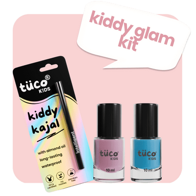 nontoxic makeup giftpack for kids- Nail Paint + Kajal