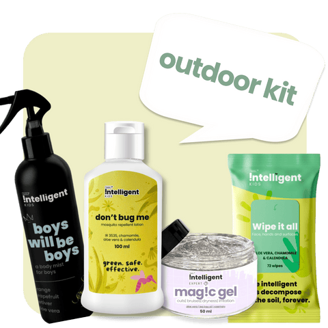 safe outdoor active kit- Body Mist +Wipes + Repellent + Magic Gel