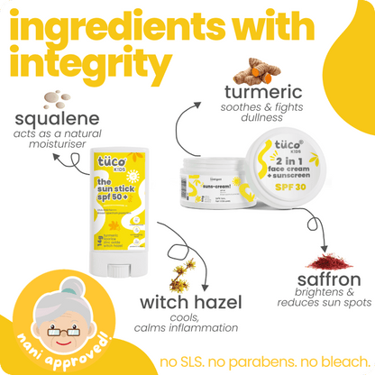 travel essential body sun stick + sunscreen spf30 - Tuco Kids