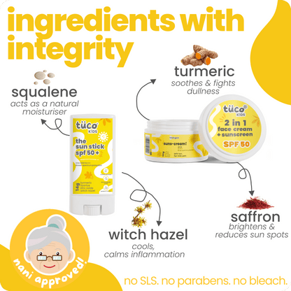 Travel - Friendly Suncreen Stick Combo for Kids SPF50 - Tuco Kids