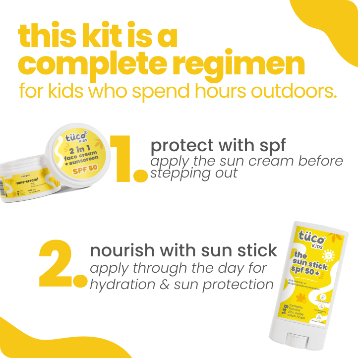 Travel - Friendly Suncreen Stick Combo for Kids SPF50 - Tuco Kids