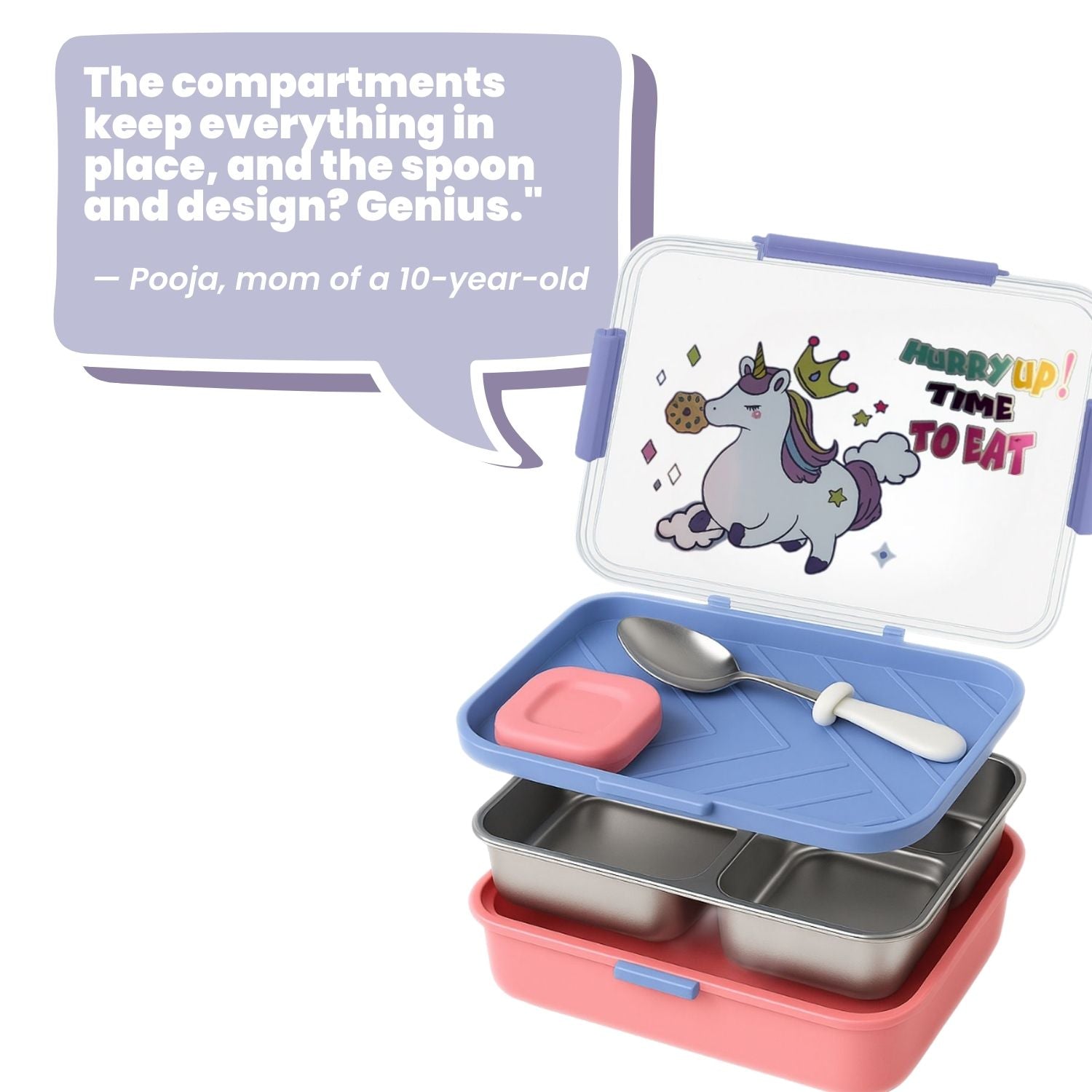 Tuco Kids 3 Compartment Bento Lunch Box! - Tuco Kids